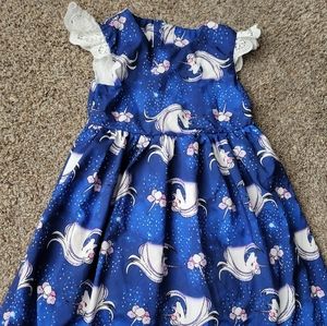Unicorn blue girl dress 5 t